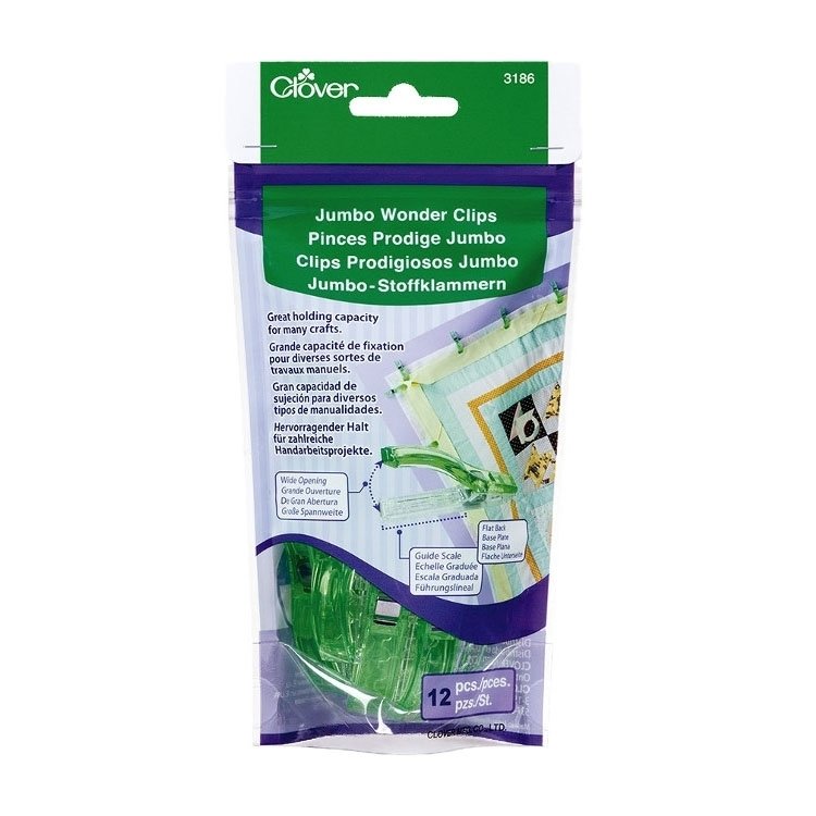 Clover Jumbo Wonder Clips 24pcs Kimz Sewing & Patchwork Centre