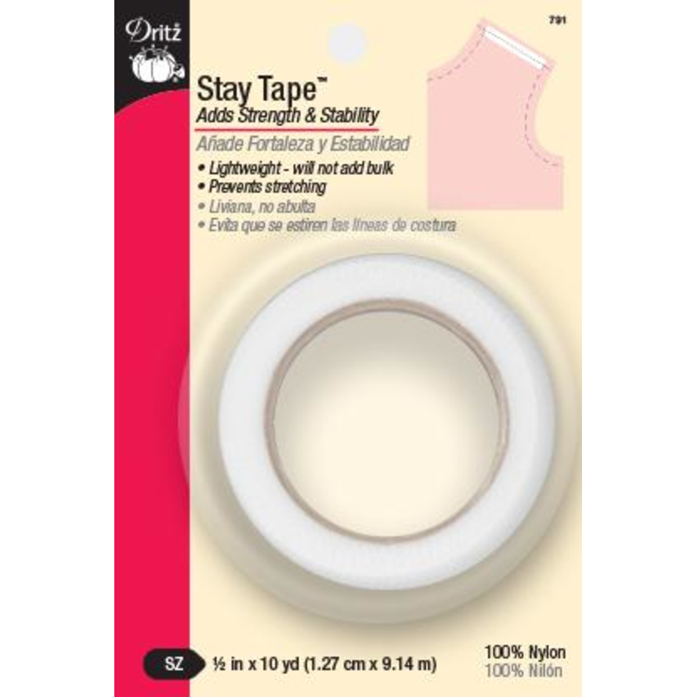 Dritz Stay Tape 1/2" x 10 yd Kimz Sewing & Patchwork Centre