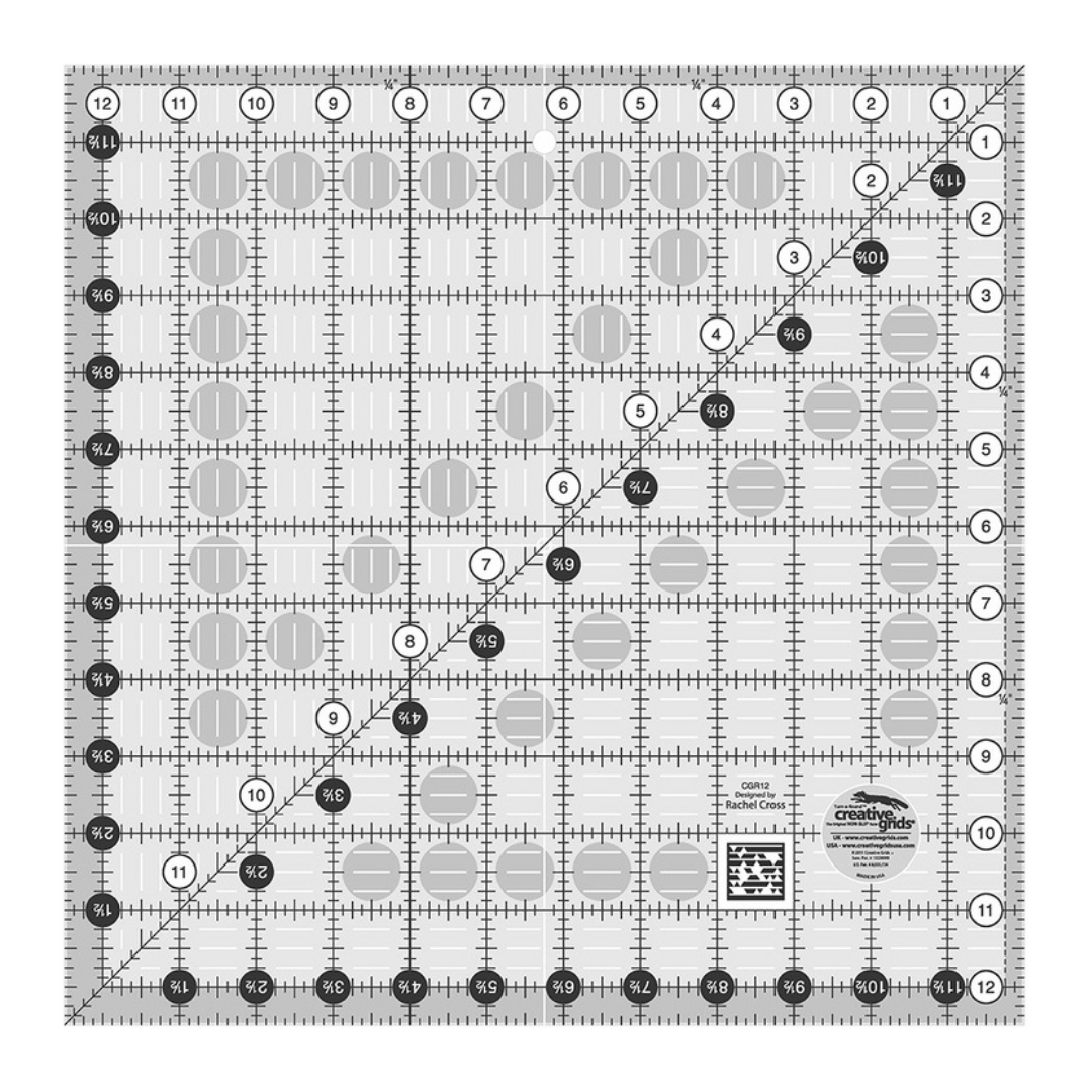 Creative Grids Quilt Ruler 121/2in Square Kimz Sewing & Patchwork Centre