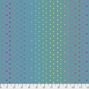 Tula Pink | True Colours | Rainbow Hexy Peacock
