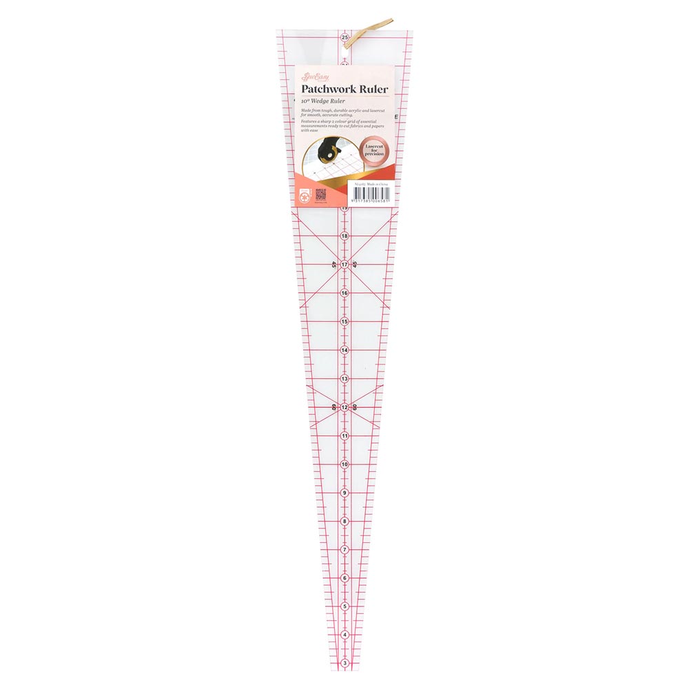 Wage Ruller Patchwork Ruler | 10 Degree Wedge Ruler - Kimz Sewing & Patchwork Centre